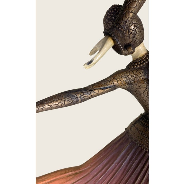 Vintage Dimitri Haralamb Chiparus Ayouta Dancer Sculpture For Sale - Image 9 of 10