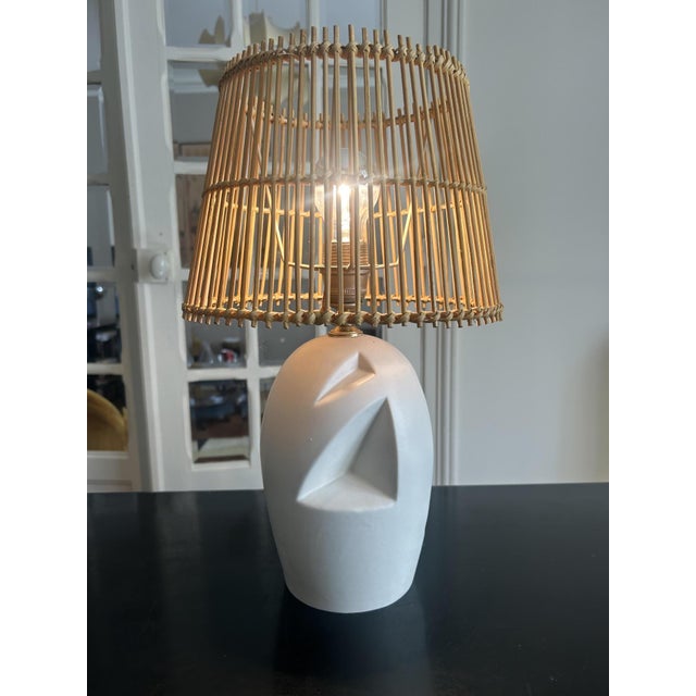1970s Vintage Openwork Ceramic Table Lamp, 1970s For Sale - Image 5 of 10