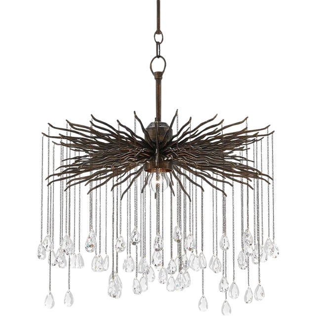 Currey & Company Small 1-Light Fen Chandelier For Sale