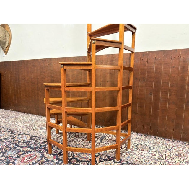 Large English Library Staircase from Globe Wernicke For Sale - Image 4 of 10