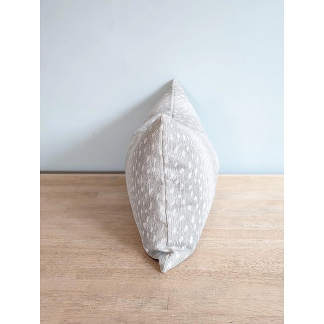 Contemporary Thibaut Gray Antelope Lumbar Pillow Cover, 15" x 25" - Single For Sale - Image 3 of 4