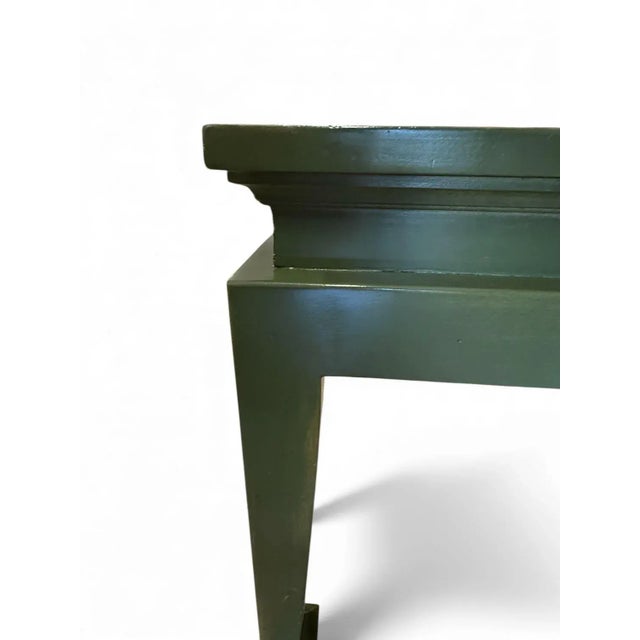 Bausman Company Green Coffee Table Bench Made For Sale - Image 10 of 14