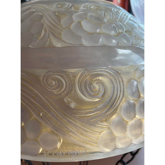 1920s Circa 1926 R. Lalique St. Vincent Chandelier For Sale - Image 5 of 12