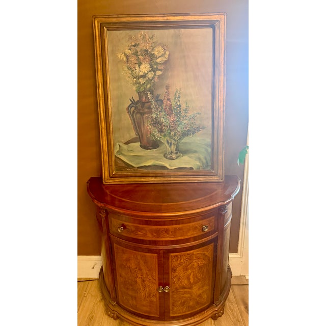 Vintage 1938 Floral Still Life Oil Painting, Signed Ashley, in Gilt Wood Frame For Sale - Image 15 of 16