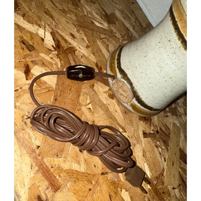 Ceramic Early California Wishon Harrell Studio Stoneware Pottery Ceramic Lamp For Sale - Image 7 of 9