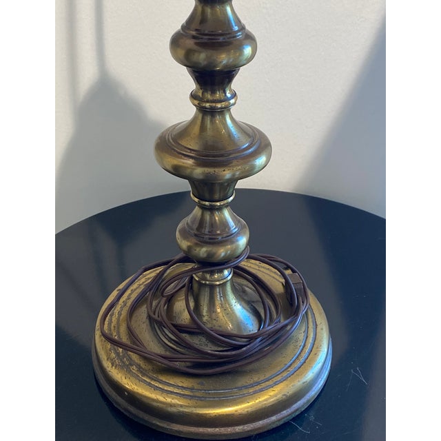 Vintage Brass Lamp For Sale - Image 4 of 5