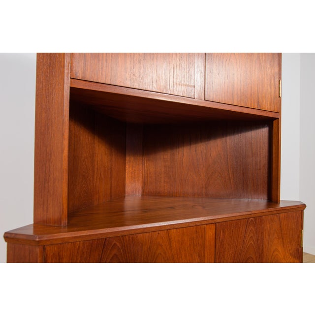 Mid-Century Corner Teak Cabinet, Denmark, 1960s For Sale - Image 9 of 15