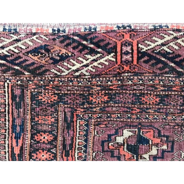 Red Antique Boukhara Afghan Rug For Sale - Image 8 of 11