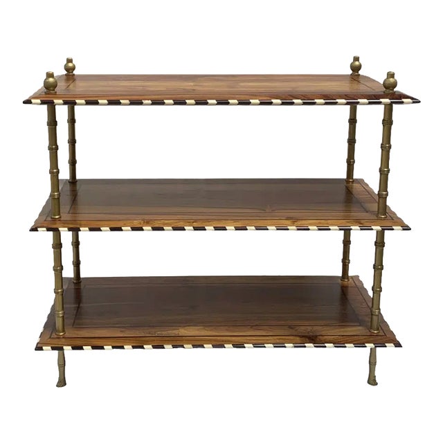 Three Tier Table With Bone Detail For Sale