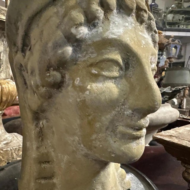 1930s Neo Classical Hand-Crafted Terracotta Sicilian Bust of Apollo For Sale - Image 11 of 12