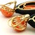 Large Vintage Italian Coral, Onyx & Diamond 18k Gold Statement Drop Earrings, A Pair For Sale - Image 12 of 13