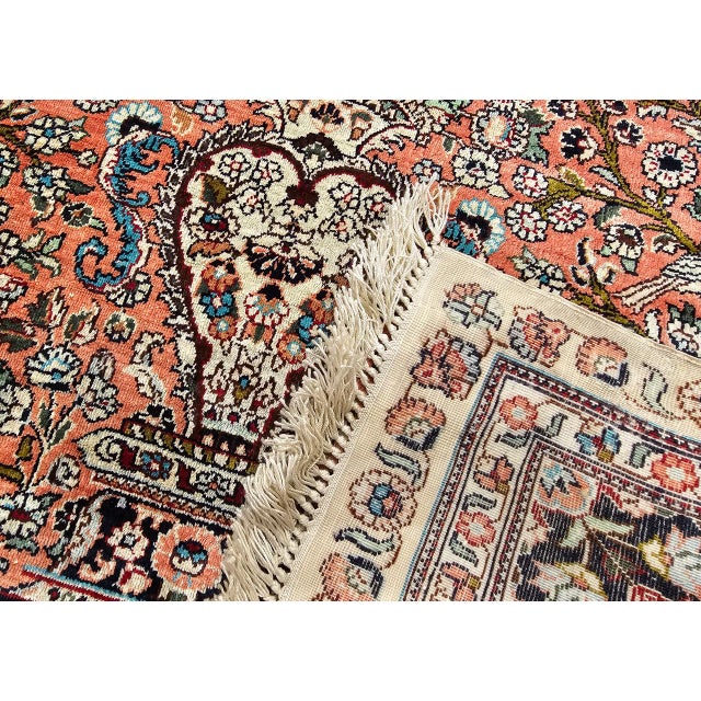 Brown Antique Turkish Hereke Silk Rug, Tree of Life Design, Handwoven, 1900s, 3' x 4' For Sale - Image 8 of 18