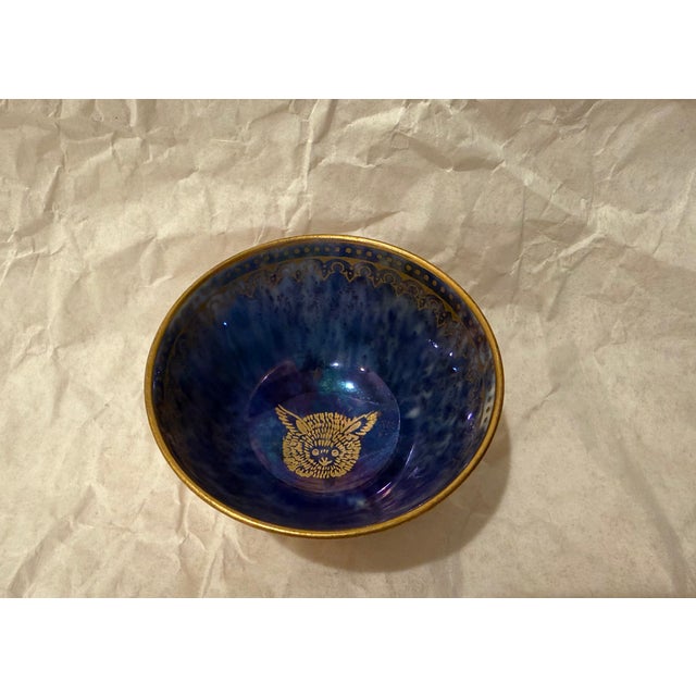Blue Early 20th Century Wedgwood Fairyland Lustre Bowl With Gilded Motif With Ordinary Strange Creature by Daisy Makeig-Jones For Sale - Image 8 of 9