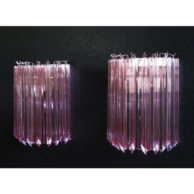 Pink Vintage Murano Wall Sconces, 1990s, Set of 2 For Sale - Image 8 of 13