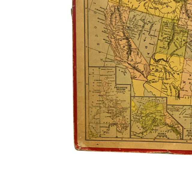 Vintage Milton Bradley's Cut-Out Map of the United States. For Sale In Seattle - Image 6 of 10
