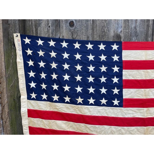 Sewn (Not printed) American flag circa 1920 Wool Retains old original label “Bulldog Bunting” about 100 years old, and...
