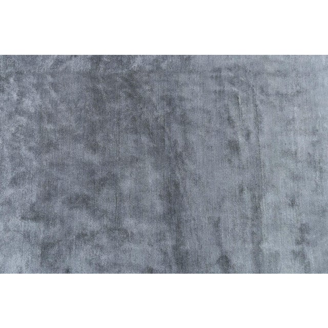 Early 21st Century Monochrome Steel Gray Modern Wool Rug by Doris Leslie Blau For Sale - Image 5 of 9