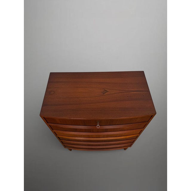 Tan Mid-Century Modern Scandinavian Teak Chest of Drawers, 1960s For Sale - Image 8 of 18