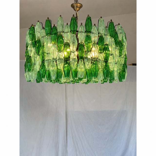 2020s Oversized Contemporary Murano Glass Poliedro Chandelier in Burnished Venini Style by Simoeng For Sale - Image 5 of 12