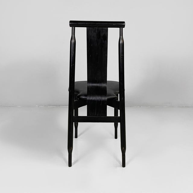 1960s Mid-Century Modern Italian Black Lierna Chairs attributed to Achille Castiglioni for Gavina, 1960s, Set of 2 For Sale - Image 5 of 18