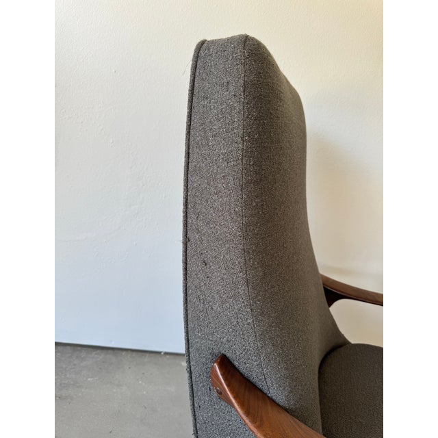 1950s Mid-Century Modern Norwegian Møre Lenestolfabrikk Klarinett Teak Lounge Chair For Sale In Palm Springs - Image 6 of 11