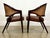 Edward Wormley for Dunbar Y Back Captains Chairs - Mid Century Rosewood + Leather + Cane For Sale - Image 10 of 12