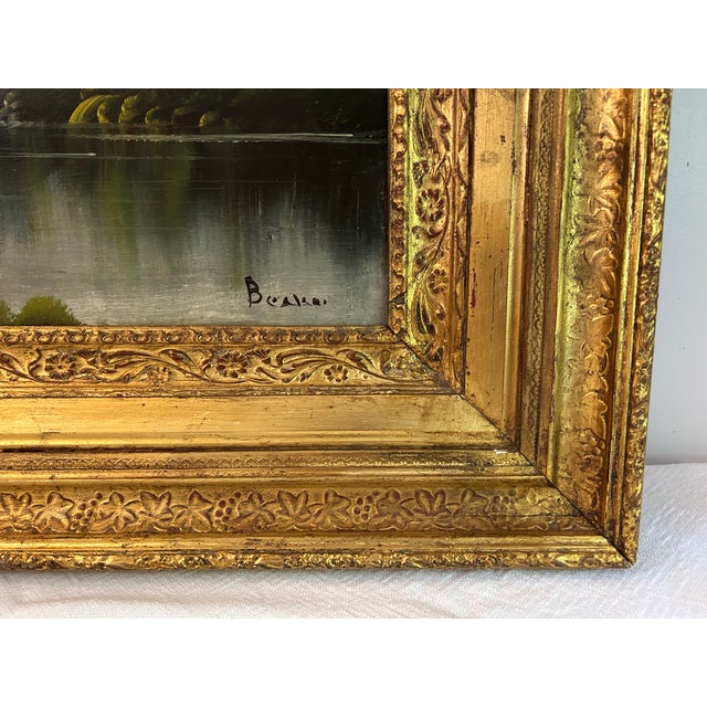 English Early 20th Cen. Continental Landscape Painting in Period Frame For Sale - Image 3 of 12