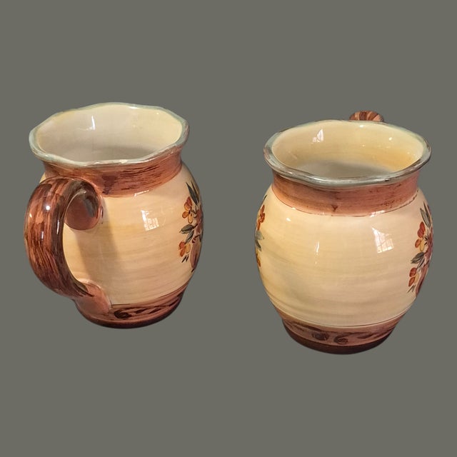 Rustic European Late 20th Century Italian Tuscan Landscape by Pamela Gladding Three Coffee Tea Mugs For Sale - Image 3 of 6