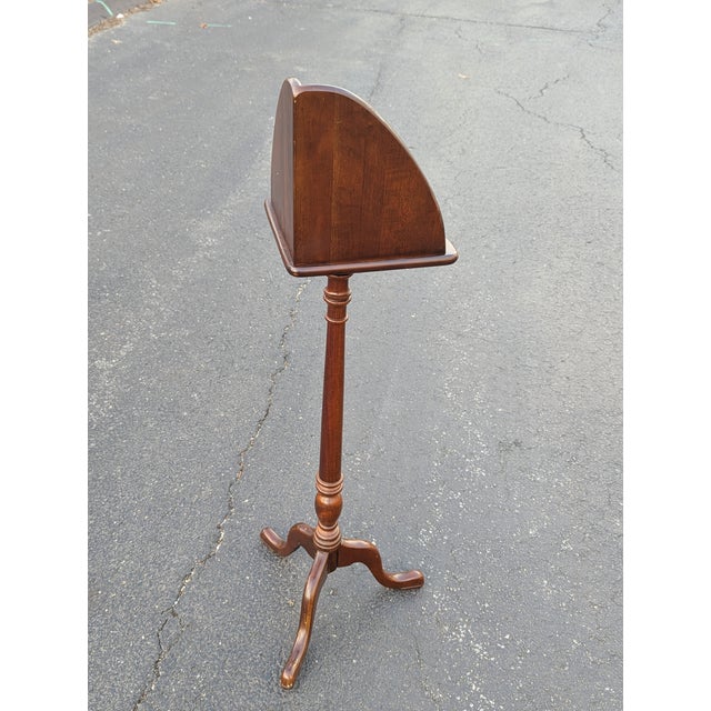 Vintage Solid Mohagonay Pedestal Corner Stand For Sale In Washington DC - Image 6 of 6