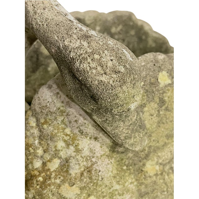 Vintage English Concrete Swan Planter – Weathered Garden Sculpture For Sale - Image 6 of 13