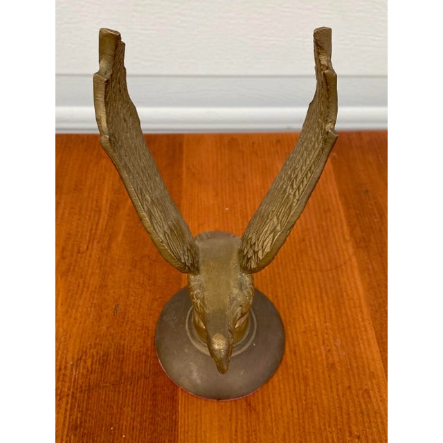 Mid 20th Century Brass Eagle Figurine For Sale - Image 4 of 6