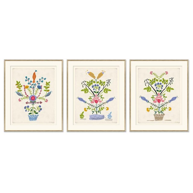 Not Yet Made - Made To Order Orange Fish, Yellow Fish, Blue Fish Framed Art Prints - Set of 3 For Sale - Image 5 of 5