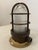 Brown Vintage Industrial Caged Bulkhead Ceiling Light with Ribbed Glass, 1970s For Sale - Image 8 of 14