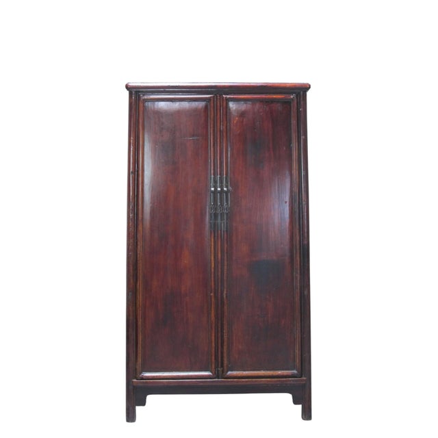 Classic Square-Corner Catalpa Armoire For Sale