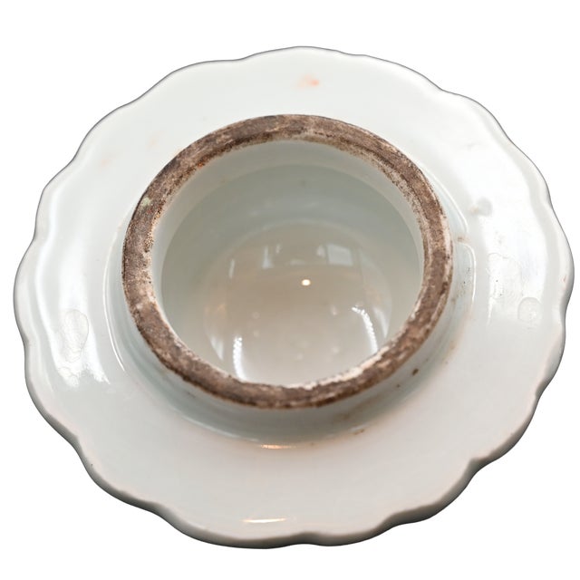 Large Antique Chinese Famille Rose Vase With Goldfish & Lotus – Lidded Temple Jar For Sale - Image 9 of 11