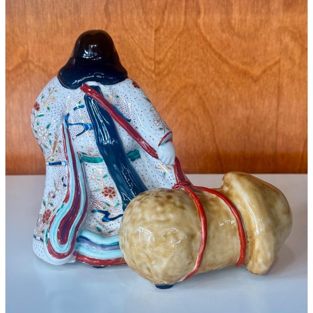 Japanese Imari Porcelain Okimono Otafuku Erotic Aspect Meiji Period For Sale - Image 17 of 18