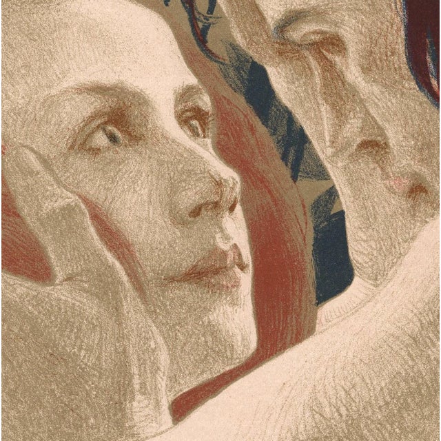 Henri Bellery-Desfontaines, L'Énigme (The Enigma), 1898, Original Lithograph For Sale - Image 4 of 9