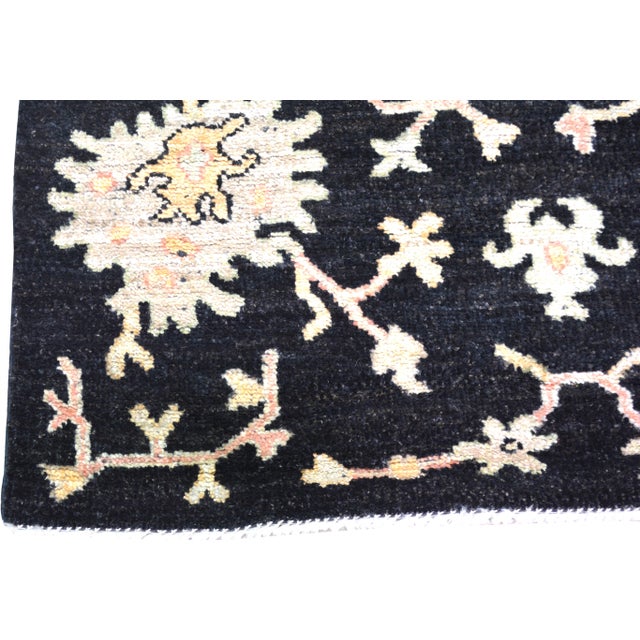 Turkish Turkish Oushak Hand Knotted Wool Rug, 5'1"x6'8" For Sale - Image 3 of 4