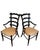 Jonathan Charles Fine Furniture JC-Edited-Casually Country Black “Yoke” Ladder Back Armchairs-Set of 2 For Sale - Image 6 of 9