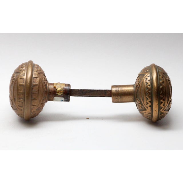 Traditional Antique Vernacular f.c. Linde Passage Door Knobs For Sale - Image 3 of 5