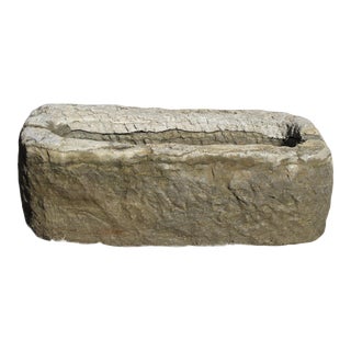 Hand Chiseled Stone Trough For Sale