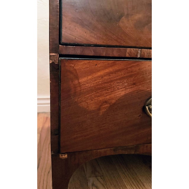 Antique British Mahogany and Walnut Inlaid Chest of Drawers For Sale - Image 17 of 18