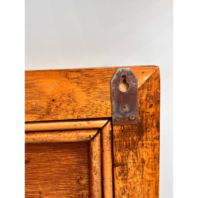 Vintage British Colonial Coastal Bamboo, Rattan, and Leather Bulletin Board For Sale - Image 12 of 12