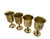 Vintage Mid Century Modern Solid Brass Goblets – Set of 4 For Sale - Image 4 of 12