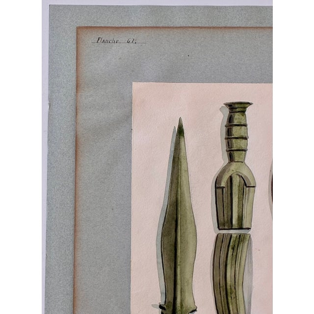 Illustration Antique Austrian Museum Watercolor c.1900 Bronze Age Tools Scientific Art c.1900 For Sale - Image 3 of 13