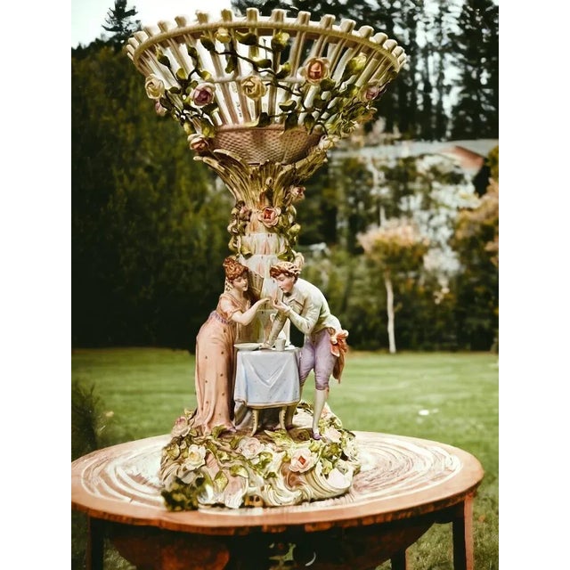 Antique Schierholz German Porcelain Figural Centerpiece-1800s-Victorian For Sale - Image 13 of 14