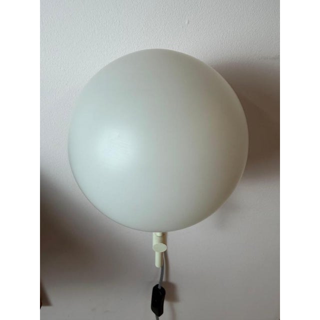 White Opal Glass Wall Lamp by Max Bill for Temde For Sale - Image 9 of 11
