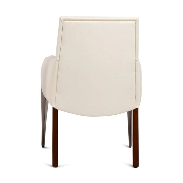 Contemporary Dakota Jackson Ke-Zu White Leather Arm Chair For Sale - Image 3 of 6