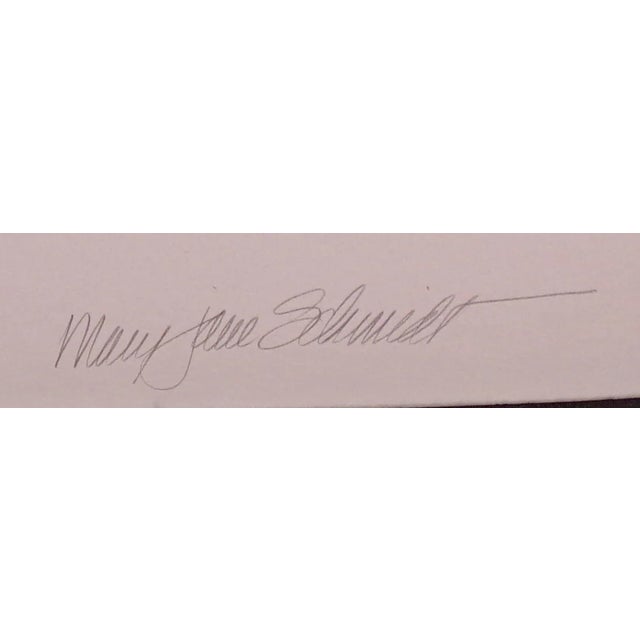 Abstract Mary Jane Schmidt "Encender" Signed & Numbered Serigraph Artwork Unframed 1980s For Sale - Image 3 of 4
