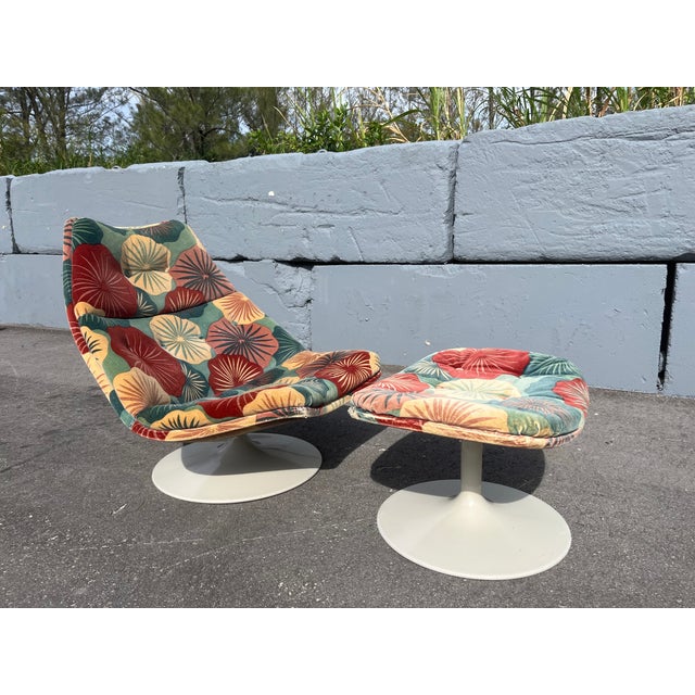 Artifort Mid Century F588 Lounge Chair With Ottoman by Geoffrey Harcourt Artifort, 1970s For Sale - Image 4 of 16